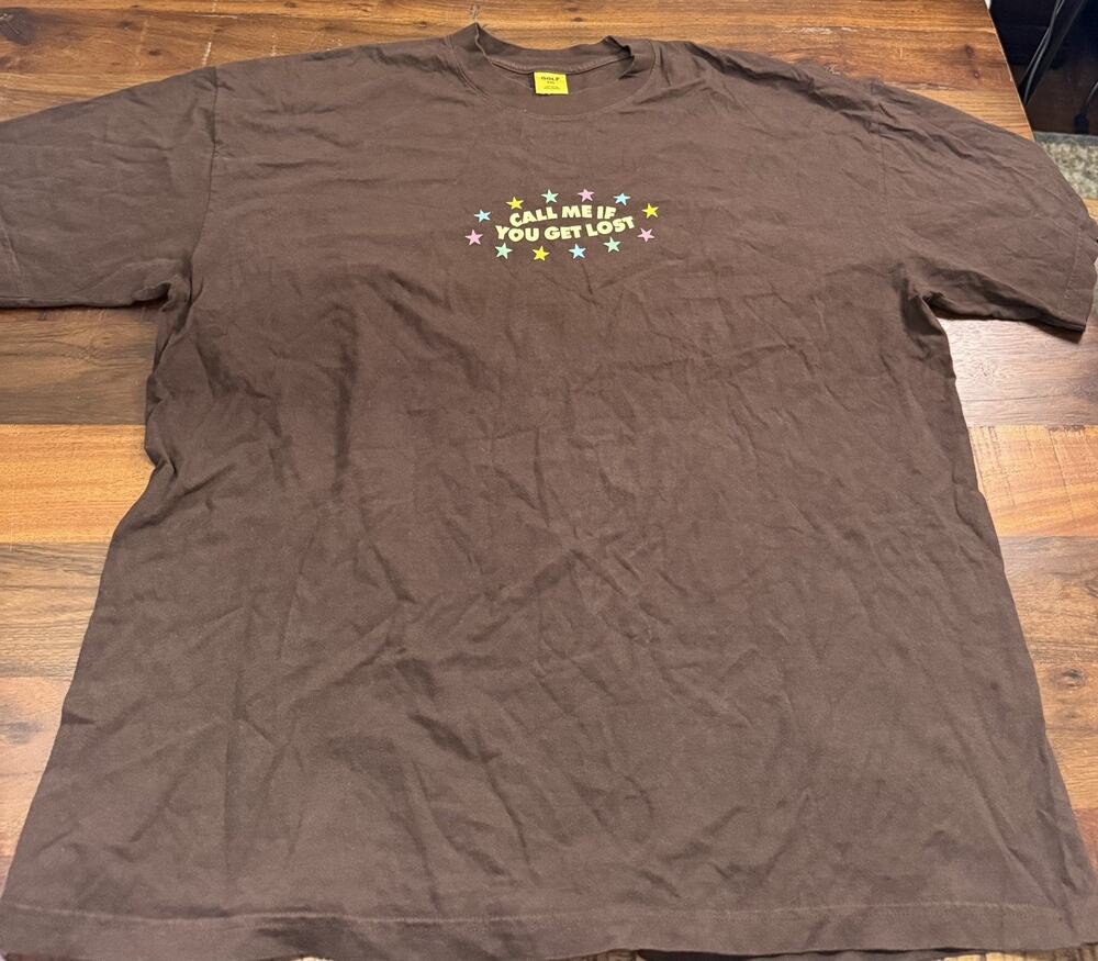 Tyler the Creator Golf Wang Tour Tee Shirt Brown Size 2XL